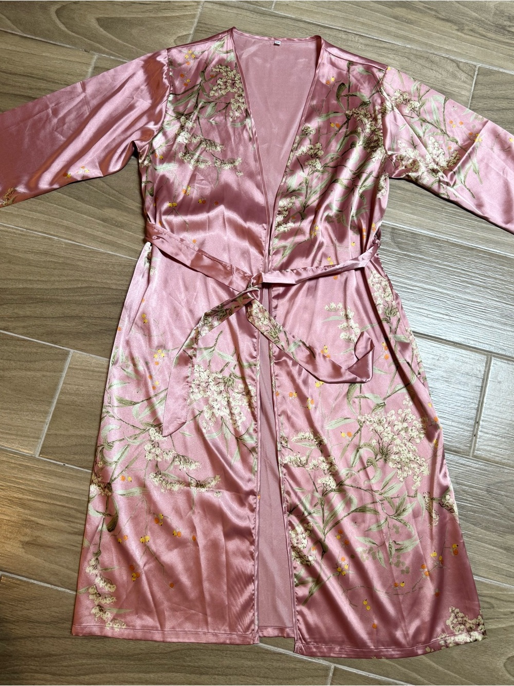 Silky Floral Robe - Picture 3 of 5